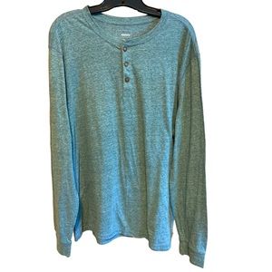 Men's Sonoma Slate Green Three Button Henley Shirt Size XXL
